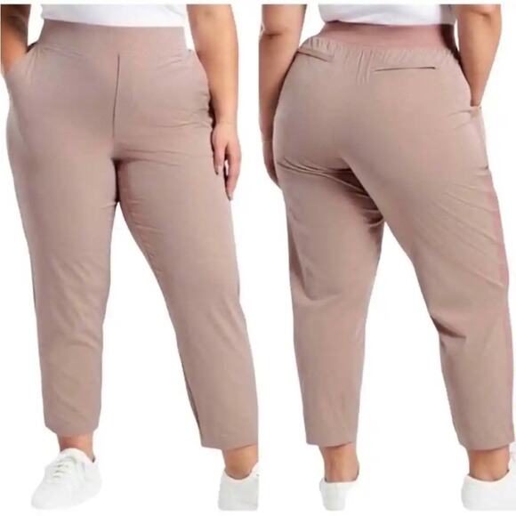 Athleta Pants - Athleta | Women’s Brooklyn Textured Ankle Pant Grain Camo Mocha Latte Blush Pink